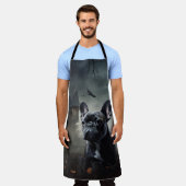 Tablier Bouledogue français Halloween Épouvantable (Porté)