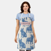 Tablier Bouledogue français mignon personnalisé (Porté)