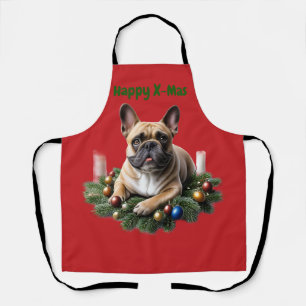 Tablier Bouledogue français Noël French Bulldog