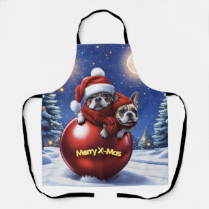 Tablier Bouledogue français Noël  French Bulldog