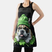Tablier Bouledogue français Saint-Patrick Day Trèfle Chanc (Insitu)