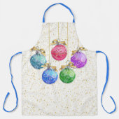 Tablier Boules de Noël et Confetti (Recto)
