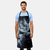 Tablier Boules Disco : Atmosphère Fête (Porté)