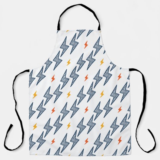 Tablier Boulons de foudre Doodle Flash transparent (Recto)