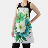 Tablier Bouquet de fleurs blanches bleues-57453 (Insitu)
