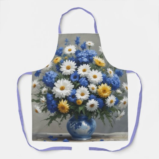 Tablier Bouquet de fleurs Elégante aquarelle (Recto)