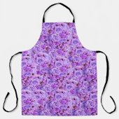Tablier Bouquet de fleurs Roses violettes (Recto)