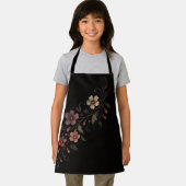 Tablier Bouquet de fleurs sur fond noir (Insitu)