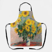 Tablier Bouquet de tournesols par Monet Art impressionnist (Recto)