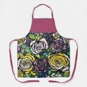 Tablier Bouquet Rose animé (Recto)