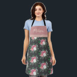 Tablier Bouquet rose rose rose moderne Nom du Motif<br><div class="desc">Aquarelle moderne Bouquet Rose rose Nom du Motif Apron. Un cadeau parfait pour les filles amies,  maman,  grand-mère et les amateurs de cuisine.</div>