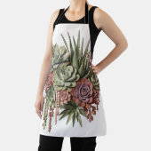 Tablier Bouquet Succulent Vert Rose (Insitu)