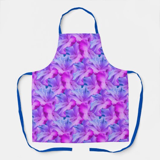 Tablier Bouquet teinté de fleurs blanches d'Hibiscus (Recto)