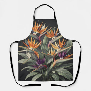 Tablier Bouquet tropical dramatique d'oiseau de paradis