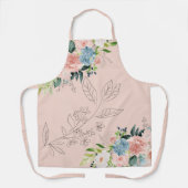 Tablier Bouquets aquarelle fleurie classe élégant moderne (Recto)