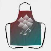 Tablier Bourgogne turquoise blanche (Recto)