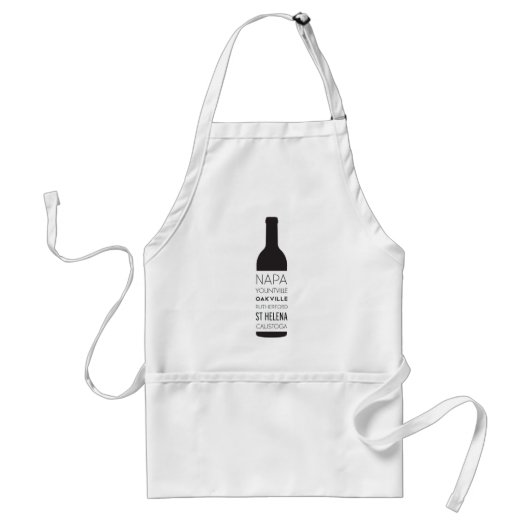 Tablier Bouteille de vin de villes de Napa Valley (Devant)