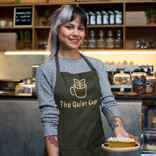 Tablier Boutique de café moderne l Logo professionnel Sage