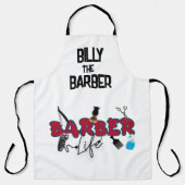 Tablier Boutique de coiffeur sur mesure (Recto)