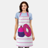 Tablier Bouton Cupcake Pink (Porté)