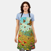 Tablier Bouton Fleur sauvage vibre Joy Design (Porté)