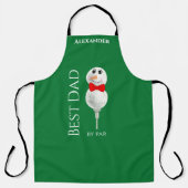 Tablier Boutons de bisons noirs noirs de Snowman personnal (Recto)