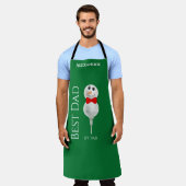 Tablier Boutons de bisons noirs noirs de Snowman personnal (Porté)