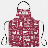 Tablier Boutons rouges Coupes sur toute l'impression (Recto)