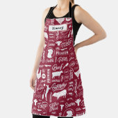 Tablier Boutons rouges Coupes sur toute l'impression (Insitu)