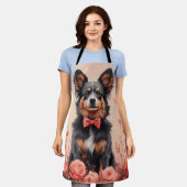 Tablier Bovins australiens avec des roses - Saint-Valentin (Porté)