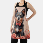 Tablier Bovins australiens avec des roses - Saint-Valentin (Insitu)