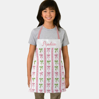 Tablier Bow Holiday Kitchen Apron for Children Christmas