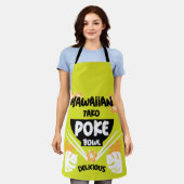 Tablier Bowl de Poke Hawaïen Tako Poke Apron (Porté)