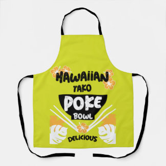 Tablier Bowl de Poke Hawaïen Tako Poke Apron