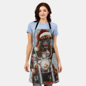 Tablier Boxer Chien équitation Moto Noël (Porté)