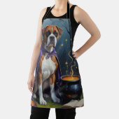 Tablier Boxer Chien Whimsical Halloween Peinture (Insitu)