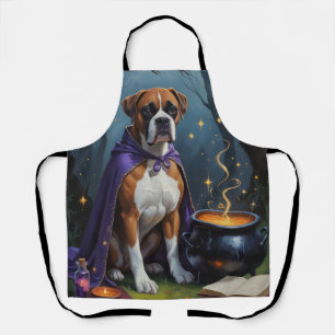 Tablier Boxer Chien Whimsical Halloween Peinture