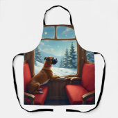 Tablier Boxer Christmas Eve Train Ride Painting (Recto)