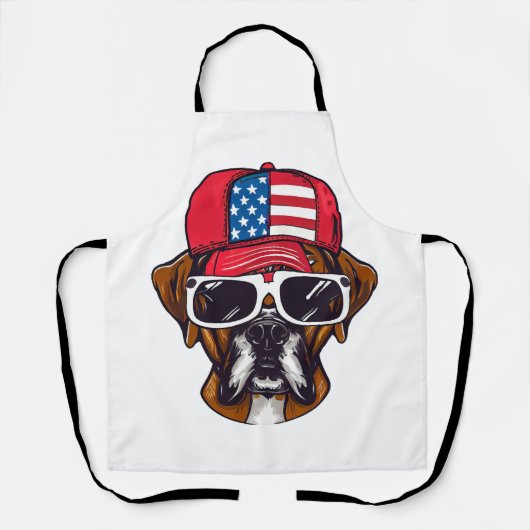 Tablier Boxer Dog USA (Recto)