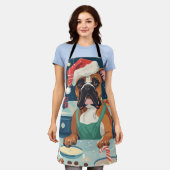 Tablier Boxer Gîtes : Noël festif (Porté)