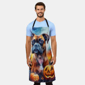 Tablier Boxer Halloween avec la peur Citrouille (Porté)
