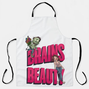 Tablier Brains & Beauté - Design Humour Zombie