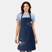 Tablier Branche de cerisier Navy (Porté)