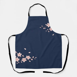 Tablier Branche de cerisier Navy