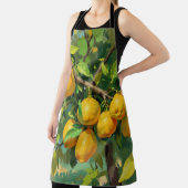 Tablier Branche de citrons avec fruits jaune vif (Insitu)