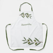 Tablier Branche d'olive aquarelle (Recto)