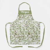 Tablier Branche d'olive vert sauge Monogramme Botanique (Recto)