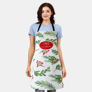 Tablier Branches de houx de vacances