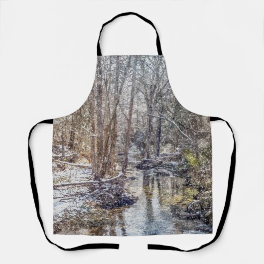 Tablier Branson Fall Creek Neige d'hiver Peinture (Recto)