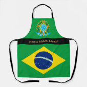 Tablier Brésil Cuisine, cuisine brésilienne Chefs Drapeau (Recto)